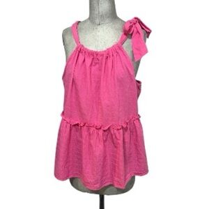 Crown & Ivy Vibrant Pink Sleeveless Top Size XXL